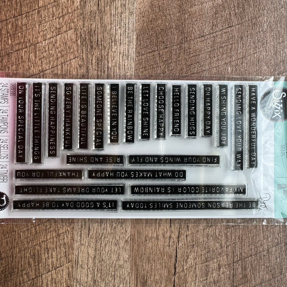 Sizzix Sentiment Clear Stamps